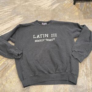 VTG Hanes LATIN III MMXIV-MMXV sweatshirt size S "MARS EST DEUS!" Check pics